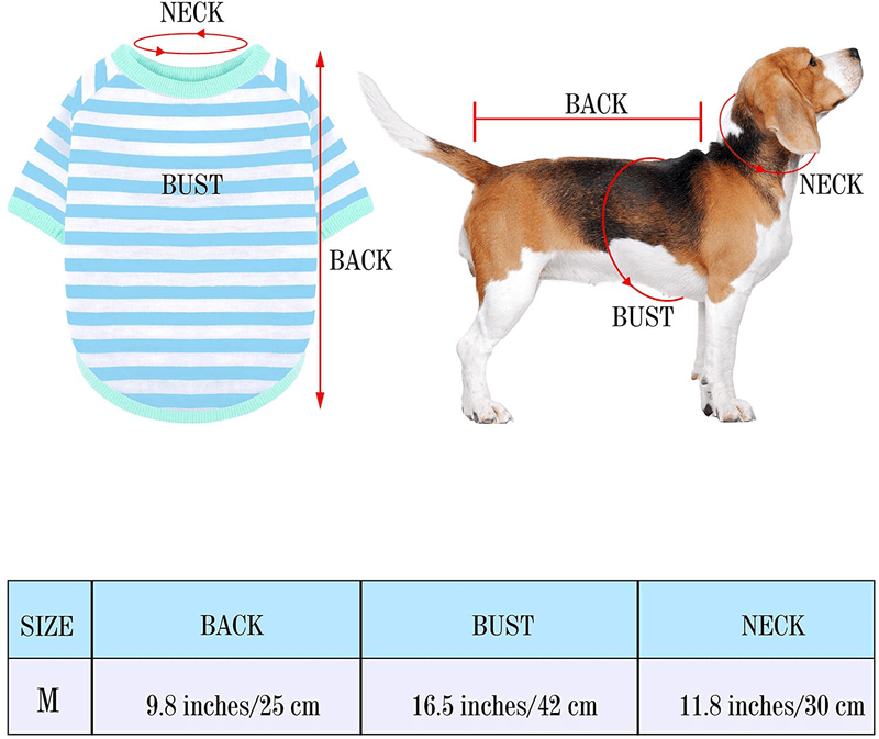 URATOT 9 Pieces Dog Striped T-Shirt Colorful Dog Shirt Pet Breathable Striped Outfits Puppy T-Shirts Apparel for Dog Cat Boy and Girl Pet Puppy Sweatshirt for Small Medium Large Dog Cat (M) Animals & Pet Supplies > Pet Supplies > Dog Supplies > Dog Apparel URATOT   