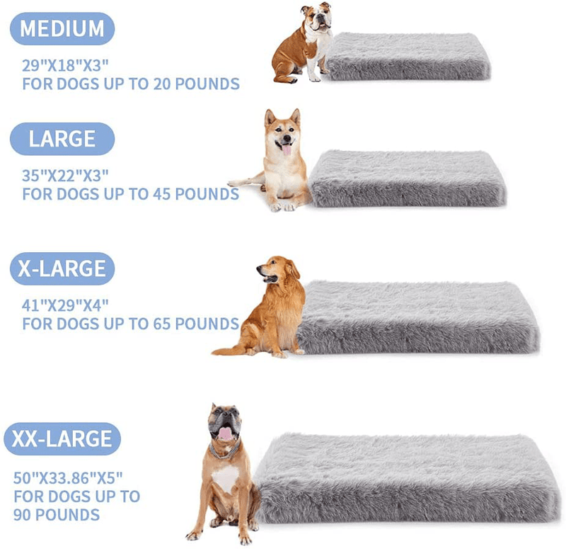 URGVANZ PET Orthopedic Dog Bed for Medium Large Dogs,Washable Removable Cover and Waterproof Lining Pillow Cushion Dog Bed,Warming Plush Faux Fur Pet Bed Mattress for Medium Extra Large Dogs Animals & Pet Supplies > Pet Supplies > Dog Supplies > Dog Beds URGVANZ PET   
