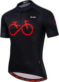 Uriah Men'S Cycling Jersey Short Sleeve Reflective with Rear Zippered Bag Sporting Goods > Outdoor Recreation > Cycling > Cycling Apparel & Accessories Uriah Black Bike X-Small 