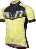 Uriah Men'S Cycling Jersey Short Sleeve Reflective with Rear Zippered Bag Sporting Goods > Outdoor Recreation > Cycling > Cycling Apparel & Accessories Uriah Diamond Yellow Medium 