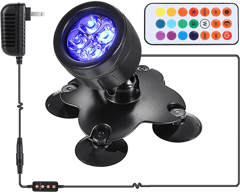 UROPHYLLA Submersible LED Pool Lights, DIY Pond Lights LED Underwater, 360° Adjustable Fountain Lights, IP68 Waterproof Low Voltage Landscape Lights for Yard Garden Pool Pond Fountain Waterfall 4 Pcs Home & Garden > Pool & Spa > Pool & Spa Accessories urophylla Set of 1  