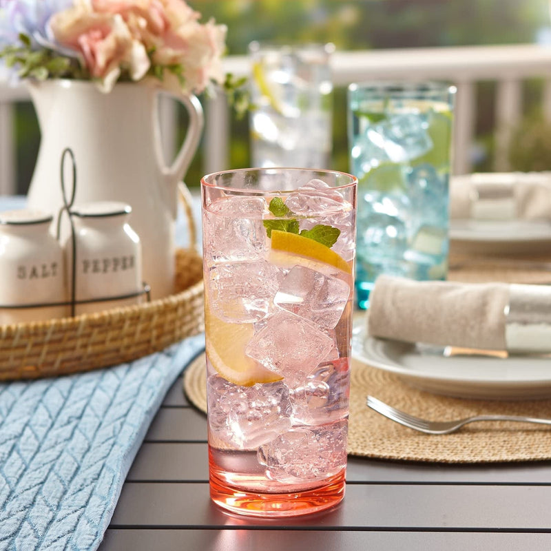 US Acrylic Classic 24 Ounce Premium Quality Plastic Iced Tea Tumblers in Coastal Mist Colors | Set of 6 Drinking Cups | Reusable, Bpa-Free, Made in the USA, Top-Rack Dishwasher Safe Home & Garden > Kitchen & Dining > Tableware > Drinkware US Acrylic   