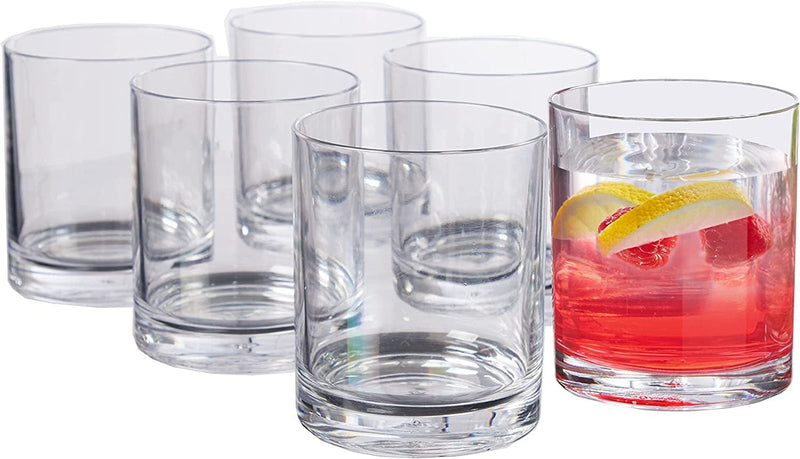 US Acrylic Classic 8 Piece Premium Quality Plastic Cups in Clear | 4 Each: 12 Ounce Rocks and 16 Ounce Water Drinking Glasses | Reusable, Bpa-Free, Made in the USA, Top-Rack Dishwasher Safe Home & Garden > Kitchen & Dining > Barware US Acrylic Rocks Tumblers  
