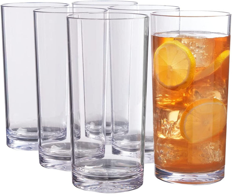 US Acrylic Classic 8 Piece Premium Quality Plastic Cups in Clear | 4 Each: 12 Ounce Rocks and 16 Ounce Water Drinking Glasses | Reusable, Bpa-Free, Made in the USA, Top-Rack Dishwasher Safe Home & Garden > Kitchen & Dining > Barware US Acrylic Iced-Tea Tumblers  