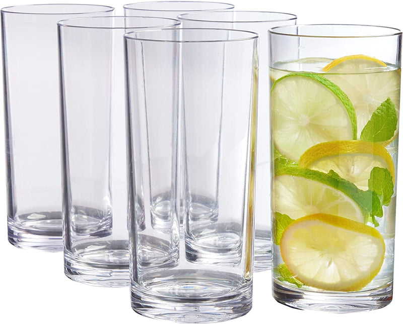 US Acrylic Classic 8 Piece Premium Quality Plastic Cups in Clear | 4 Each: 12 Ounce Rocks and 16 Ounce Water Drinking Glasses | Reusable, Bpa-Free, Made in the USA, Top-Rack Dishwasher Safe Home & Garden > Kitchen & Dining > Barware US Acrylic Water Tumblers  