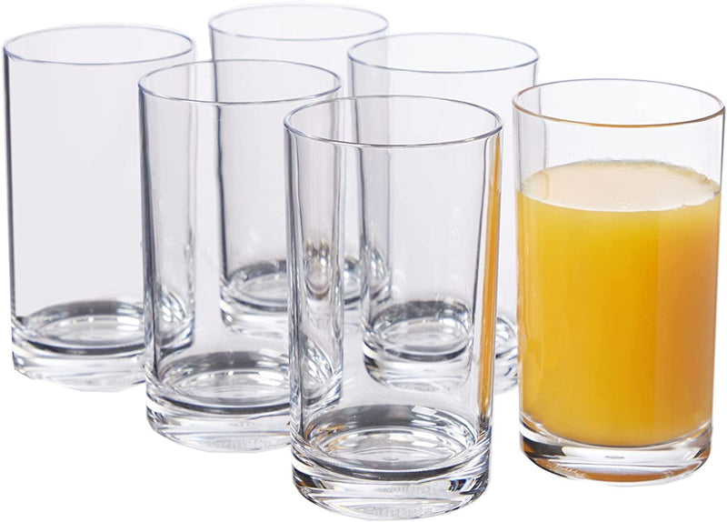 US Acrylic Classic 8 Piece Premium Quality Plastic Cups in Clear | 4 Each: 12 Ounce Rocks and 16 Ounce Water Drinking Glasses | Reusable, Bpa-Free, Made in the USA, Top-Rack Dishwasher Safe Home & Garden > Kitchen & Dining > Barware US Acrylic Juice Tumblers  