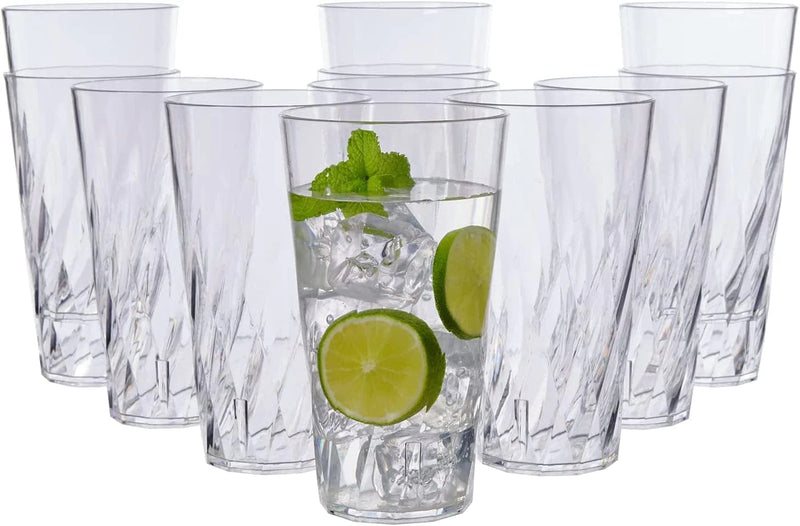 US Acrylic Palmetto 20 Ounce Plastic Stackable Water Tumblers in Clear | Value Set of 16 Drinking Cups | Reusable, Bpa-Free, Made in the USA, Top-Rack Dishwasher Safe Home & Garden > Kitchen & Dining > Tableware > Drinkware US Acrylic 28-ounce  