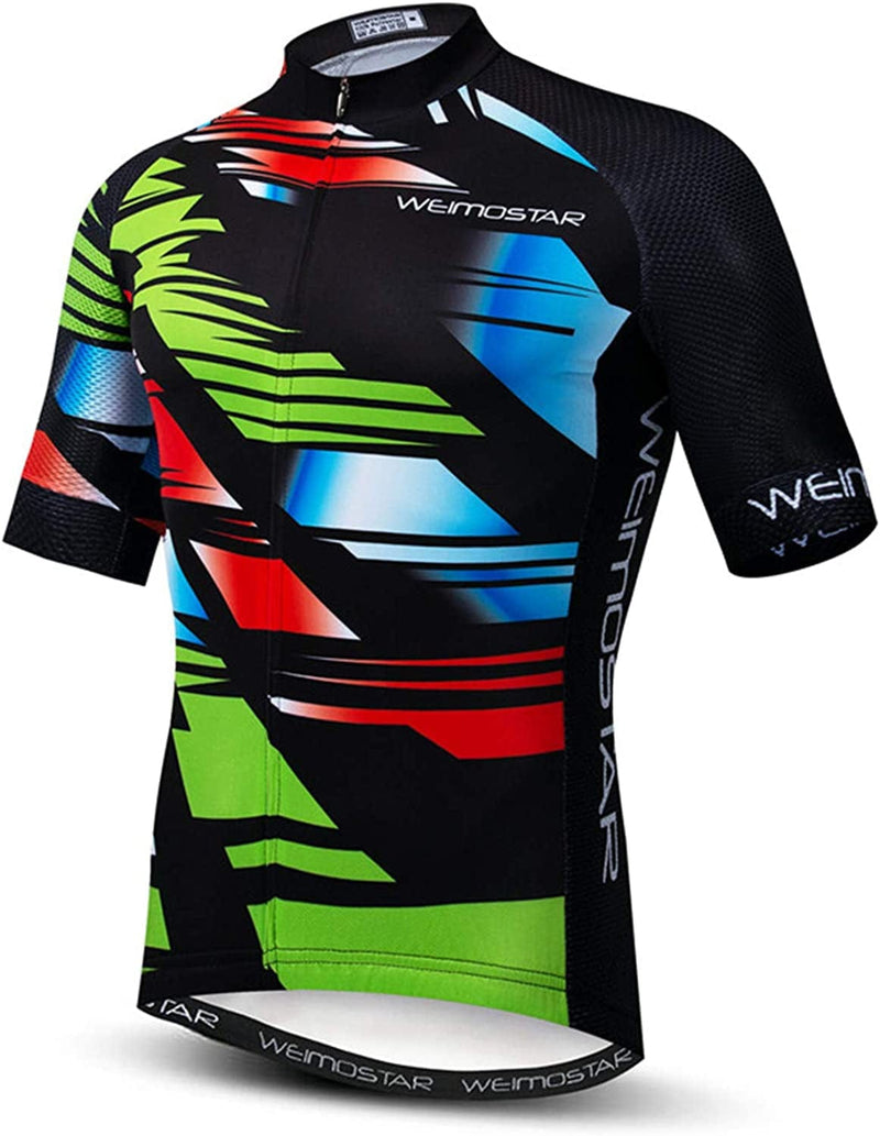 USA Cycling Jersey Men MTB Road Bike Shirt Summer Biking Tops Short Sleeve Cycle Clothes Sports Wear Breathable Quick Dry Sporting Goods > Outdoor Recreation > Cycling > Cycling Apparel & Accessories JPOJPO 7cd6103 X-Large 