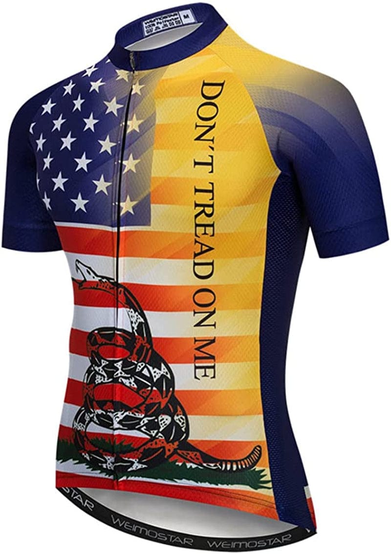 USA Cycling Jersey Men MTB Road Bike Shirt Summer Biking Tops Short Sleeve Cycle Clothes Sports Wear Breathable Quick Dry Sporting Goods > Outdoor Recreation > Cycling > Cycling Apparel & Accessories JPOJPO Ecd5215 Large 