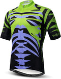 USA Cycling Jersey Men MTB Road Bike Shirt Summer Biking Tops Short Sleeve Cycle Clothes Sports Wear Breathable Quick Dry Sporting Goods > Outdoor Recreation > Cycling > Cycling Apparel & Accessories JPOJPO Skull Green Medium 