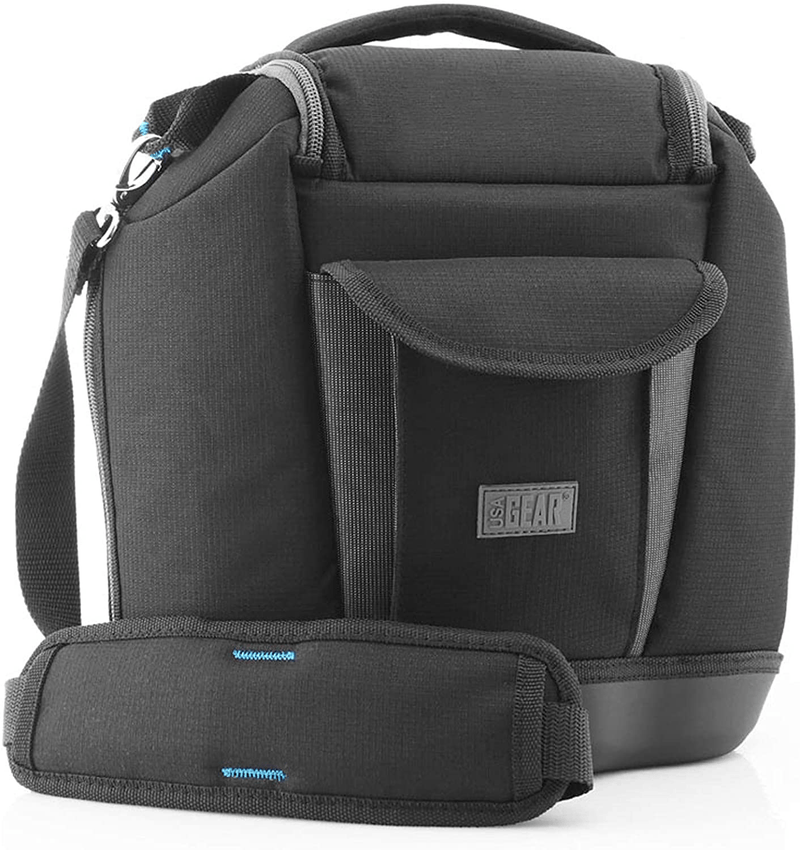 USA Gear DLSR Camera Case, Deluxe Camera Bag with Accessory Storage - Compatible with Nikon, Canon, Sony, Olympus and More DSLR, Mirrorless, Micro Four-Thirds and Point and Shoot Cameras