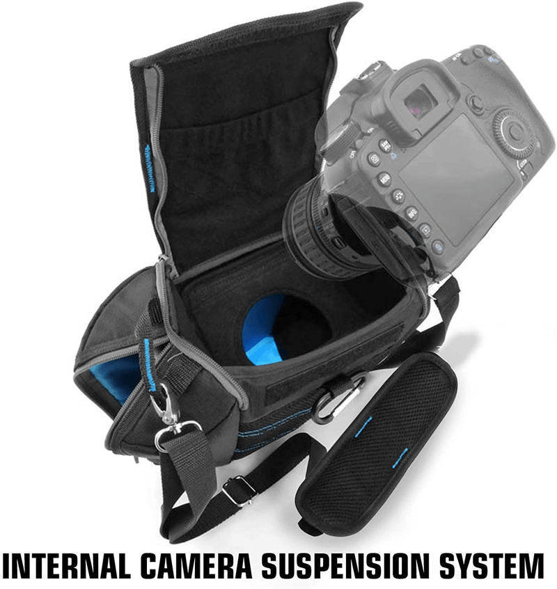 USA Gear DLSR Camera Case, Deluxe Camera Bag with Accessory Storage - Compatible with Nikon, Canon, Sony, Olympus and More DSLR, Mirrorless, Micro Four-Thirds and Point and Shoot Cameras Cameras & Optics > Camera & Optic Accessories > Camera Parts & Accessories > Camera Bags & Cases USA Gear   