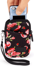 USA GEAR Small Camera Case for Compact Digital Cameras - Compatible with Canon PowerShot, Canon Ivy, Nikon Coolpix A300, Sony Cybershot DSC-W830 and More - Fits 4.5 Inch Cameras - Black Cameras & Optics > Camera & Optic Accessories > Camera Parts & Accessories > Camera Bags & Cases USA Gear Floral  