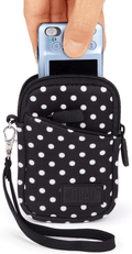 USA GEAR Small Camera Case for Compact Digital Cameras - Compatible with Canon PowerShot, Canon Ivy, Nikon Coolpix A300, Sony Cybershot DSC-W830 and More - Fits 4.5 Inch Cameras - Black Cameras & Optics > Camera & Optic Accessories > Camera Parts & Accessories > Camera Bags & Cases USA Gear Polka Dot  