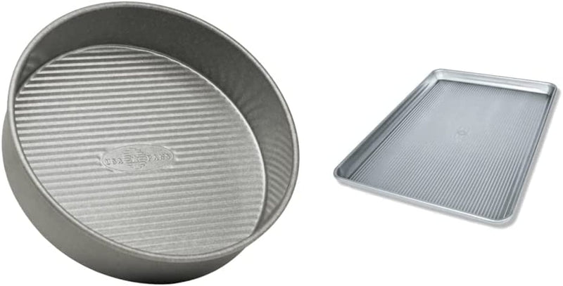 USA Pan Bakeware Rectangular Cake Pan, 9 X 13 Inch, Nonstick & Quick Release Coating, Made in the USA from Aluminized Steel Home & Garden > Kitchen & Dining > Cookware & Bakeware USA Pan Round Pan + Baking Pan 9-Inch