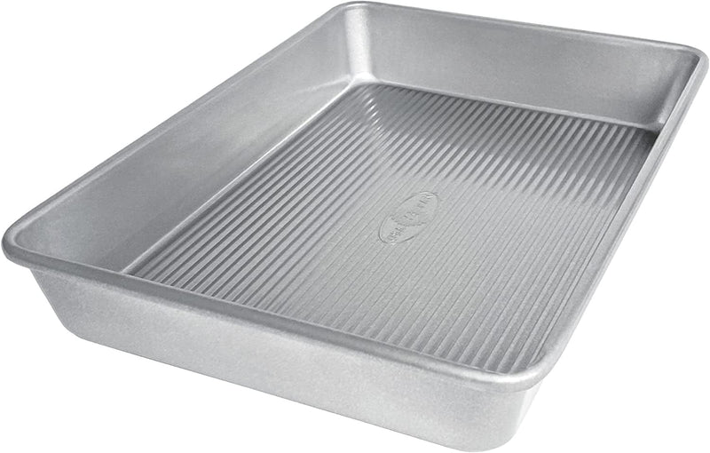 USA Pan Bakeware Rectangular Cake Pan, 9 X 13 Inch, Nonstick & Quick Release Coating, Made in the USA from Aluminized Steel Home & Garden > Kitchen & Dining > Cookware & Bakeware USA Pan Seamless Rectangular Cake Pan Pan 9 x 13