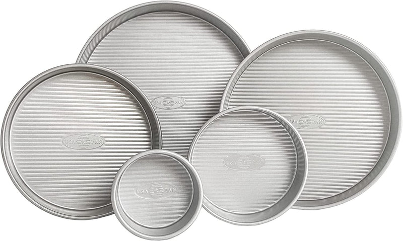USA Pan Bakeware round Cake Pan, 9 Inch, Nonstick & Quick Release Coating, Made in the USA from Aluminized Steel, Set of 2 Home & Garden > Kitchen & Dining > Cookware & Bakeware USA Pan Aluminized Steel 5 Piece Set 