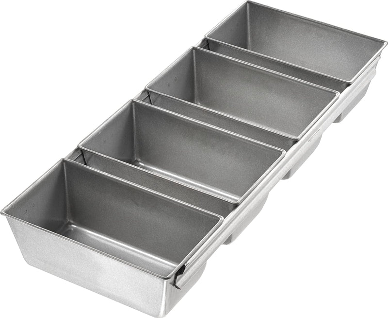 USA Pan Bakeware Strapped Mini Loaf Pan, 4 Loaves, Nonstick & Quick Release Coating, Made in the USA from Aluminized Steel Home & Garden > Kitchen & Dining > Cookware & Bakeware USA Pan Strapped Mini Loaf  