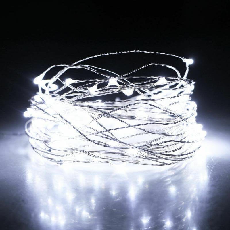 USB Fairy String Lights with Remote and Power Adapter, 2M 20 LED Firefly Lights for Bedroom Wall Ceiling Christmas Tree Wreath Craft Wedding Party Decoration, Warm White Home & Garden > Lighting > Light Ropes & Strings EFINNY 20M-200LED White 