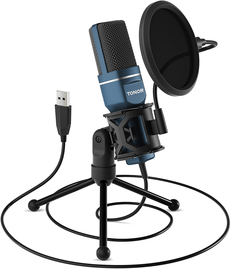USB Microphone, TONOR Computer Condenser PC Gaming Mic with Tripod Stand & Pop Filter for Streaming, Podcasting, Vocal Recording, Compatible with Laptop Desktop Windows Computer, TC-777 Electronics > Audio > Audio Components > Microphones TONOR Default Title  