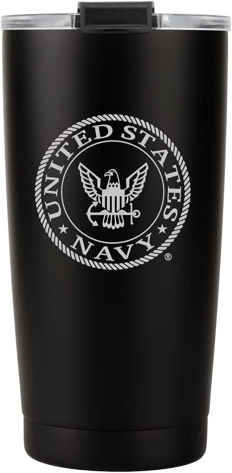 USN 20Oz Double Wall Vacuum Insulated Stainless Steel Navy Tumbler Travel Mug Home & Garden > Kitchen & Dining > Tableware > Drinkware Military Gift Shop   