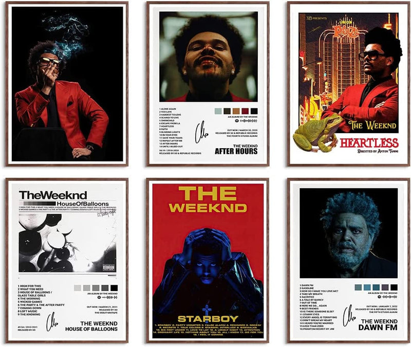 Usspo Weeknd Music Album Cover Poster Print Canvas Wall Art Limited Signed Starboy the Poster Room Aesthetic Set of 6 Dorm Decor 8X10 Inch Unframed Home & Garden > Decor > Artwork > Posters, Prints, & Visual Artwork Usspo The Weeknd 8x10 inch 