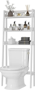 UTEX 3-Shelf Bathroom Organizer over the Toilet, 3-Tier Bathroom Shelf over the Toilet, Bathroom Spacesaver (White)