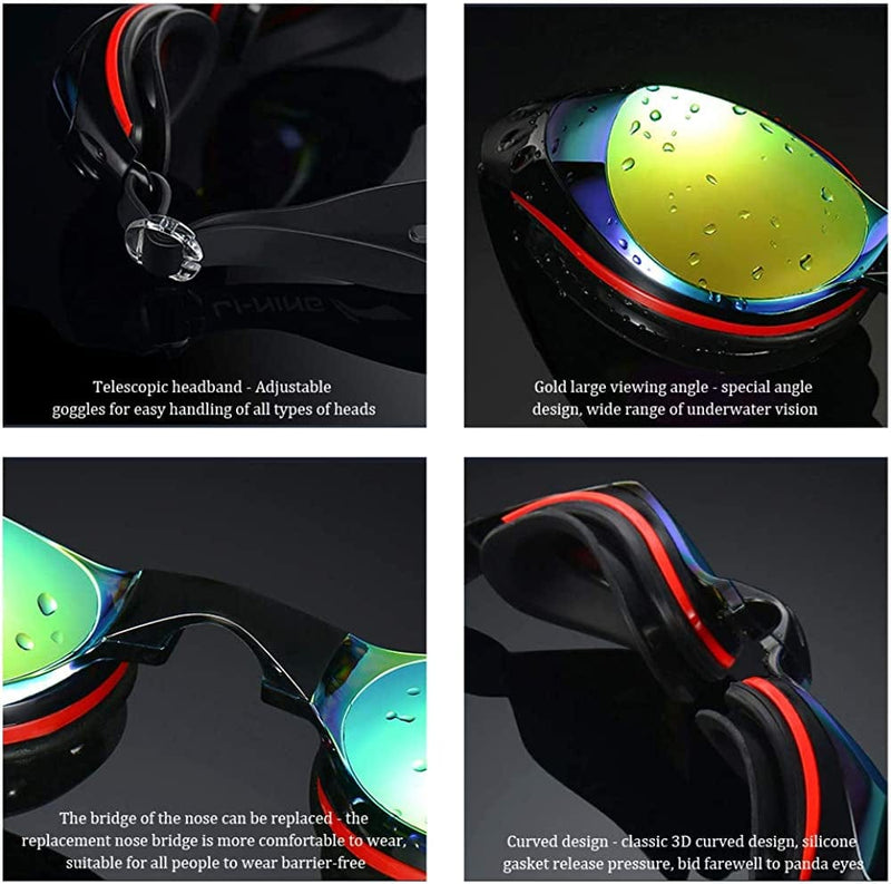 UTOBEST Nearsighted Swimming Goggle for Men Women, Shortsighted Swim Goggles for Adults Youth