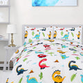 Utopia Bedding All Season Dinosaur Comforter Set with 2 Pillow Cases - 3 Piece Brushed Microfiber Kids Bedding Set for Boys/Girls - Soft and Comfortable - Machine Washable - White -(Twin/Twin XL) Home & Garden > Linens & Bedding > Bedding Utopia Bedding Dinosaur Print White Twin 