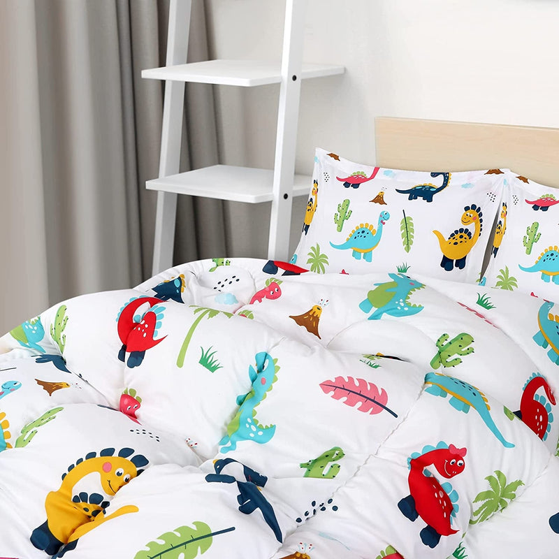 Utopia Bedding All Season Dinosaur Comforter Set with 2 Pillow Cases - 3 Piece Brushed Microfiber Kids Bedding Set for Boys/Girls - Soft and Comfortable - Machine Washable - White -(Twin/Twin XL) Home & Garden > Linens & Bedding > Bedding Utopia Bedding   