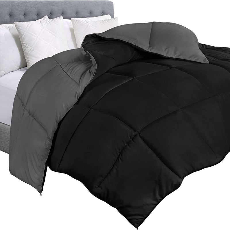Utopia Bedding Comforter Duvet Insert - Quilted Comforter with Corner Tabs - Box Stitched down Alternative Comforter (Queen, White)