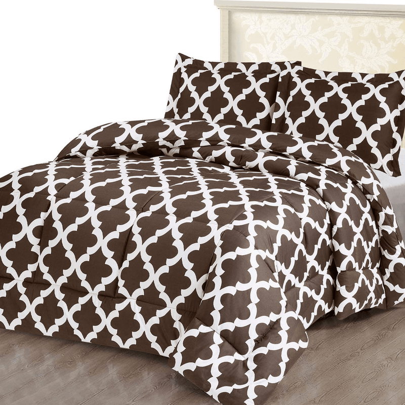 Utopia Bedding Printed Comforter Set (Queen, Grey) with 2 Pillow Shams - Luxurious Brushed Microfiber - Down Alternative Comforter - Soft and Comfortable - Machine Washable Home & Garden > Linens & Bedding > Bedding Utopia Bedding Chocolate King 