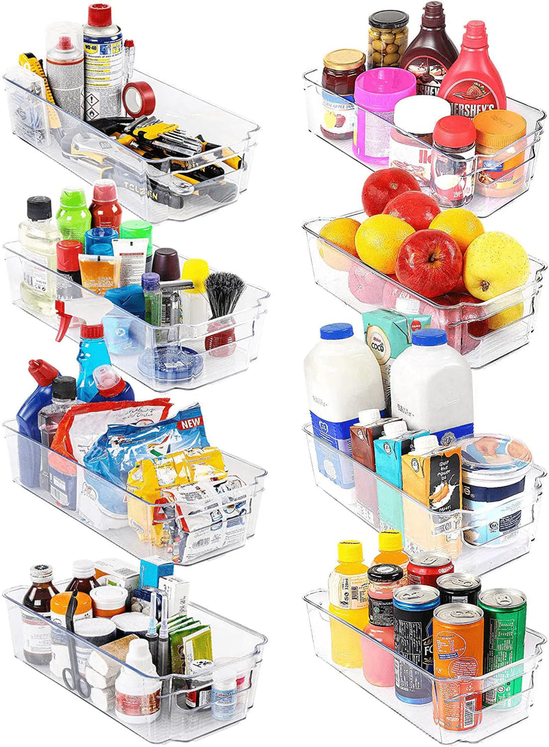 Utopia Home Set of 8 Pantry Organizers-Includes Organizers - Organizers for Freezers, Kitchen Countertops and Cabinets-Clear Plastic Pantry Storage Racks Home & Garden > Kitchen & Dining > Food Storage Utopia Home Clear 8 