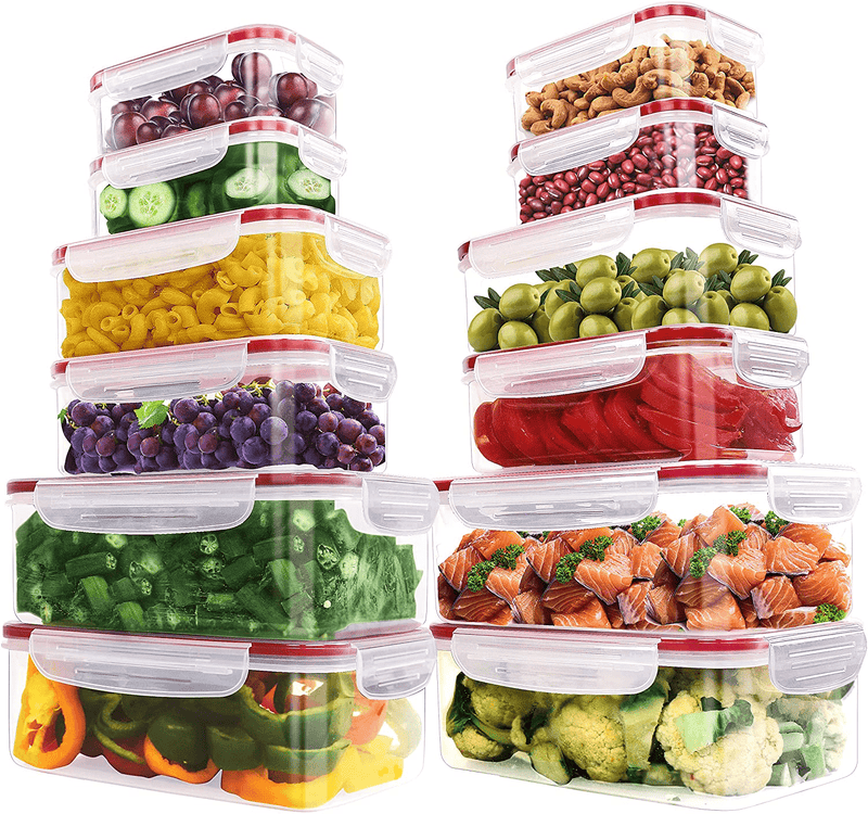 Utopia Kitchen Plastic Food Containers Set Food Storage Containers with Airtight Lids - Reusable & Leftover Lunch Boxes - Leak Proof, Freezer & Microwave Safe (24) Home & Garden > Kitchen & Dining > Food Storage Utopia Kitchen 144  