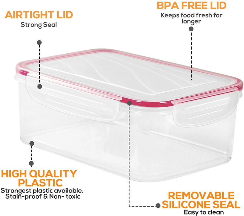 Utopia Kitchen Plastic Food Containers Set Food Storage Containers with Airtight Lids - Reusable & Leftover Lunch Boxes - Leak Proof, Freezer & Microwave Safe (24) Home & Garden > Kitchen & Dining > Food Storage Utopia Kitchen   