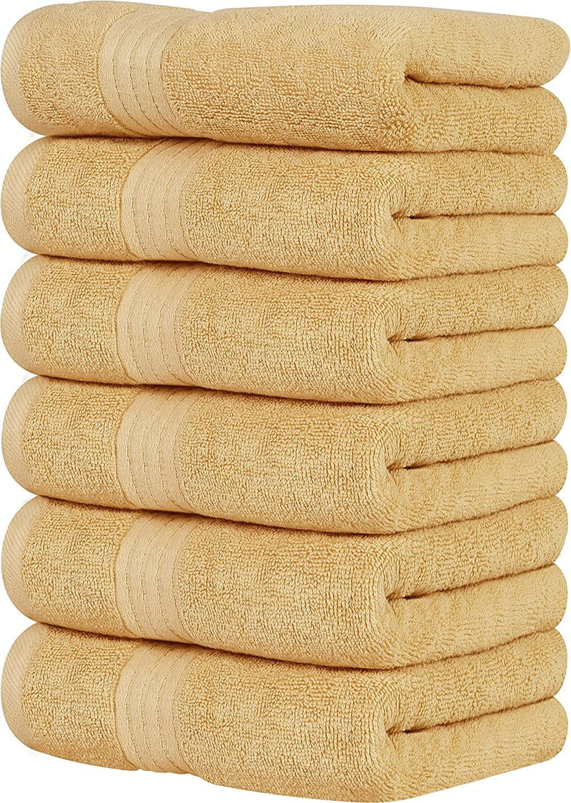 Utopia Towels 6 Piece Luxury Hand Towels Set, (16 X 28 Inches) 100% Ring Spun Cotton, Lightweight and Highly Absorbent 600GSM Towels for Bathroom, Travel, Camp, Hotel, and Spa (Burgundy) Home & Garden > Linens & Bedding > Towels Utopia Towels Beige 6 Pack 