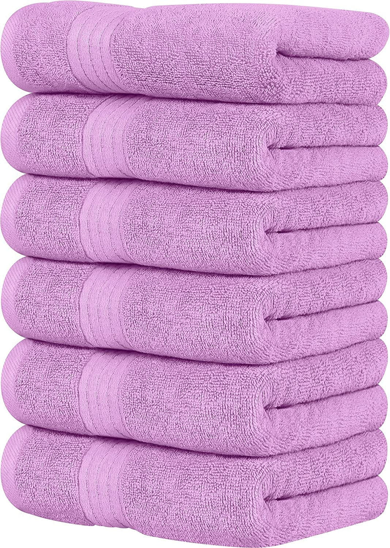 Utopia Towels 6 Piece Luxury Hand Towels Set, (16 X 28 Inches) 100% Ring Spun Cotton, Lightweight and Highly Absorbent 600GSM Towels for Bathroom, Travel, Camp, Hotel, and Spa (Burgundy) Home & Garden > Linens & Bedding > Towels Utopia Towels Lavender 6 Pack 