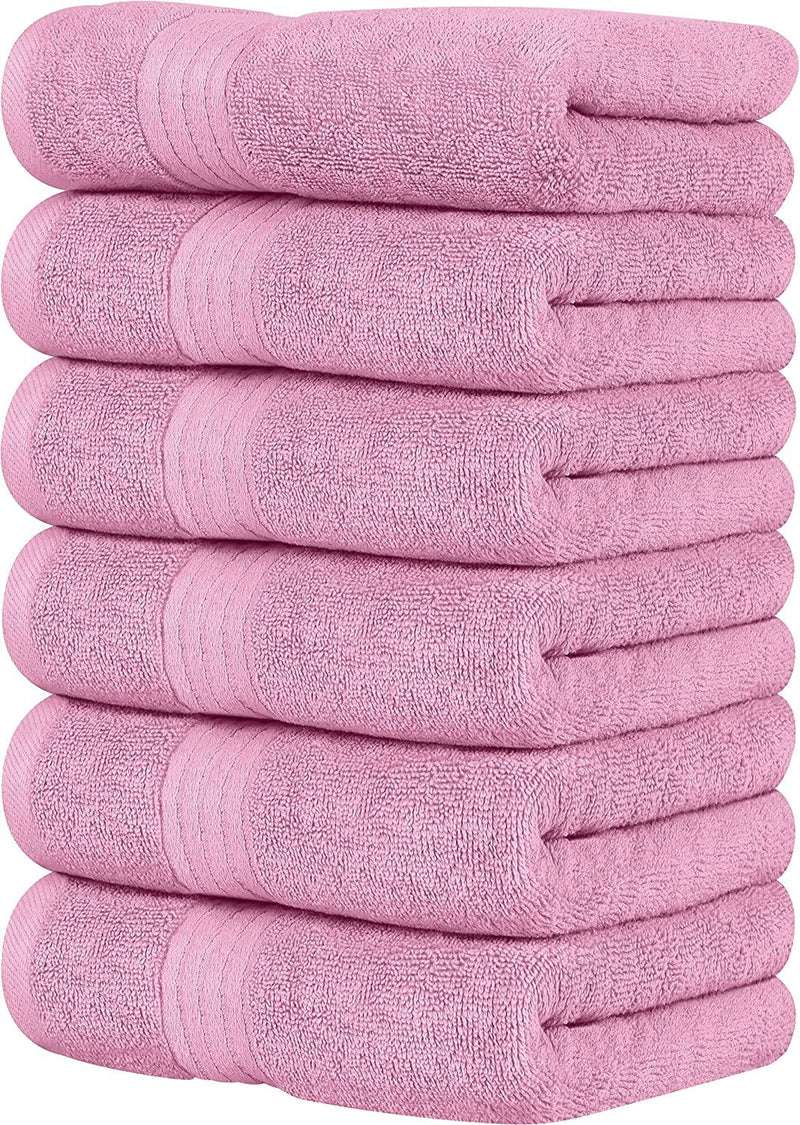 Utopia Towels 6 Piece Luxury Hand Towels Set, (16 X 28 Inches) 100% Ring Spun Cotton, Lightweight and Highly Absorbent 600GSM Towels for Bathroom, Travel, Camp, Hotel, and Spa (Burgundy) Home & Garden > Linens & Bedding > Towels Utopia Towels Pink 6 Pack 