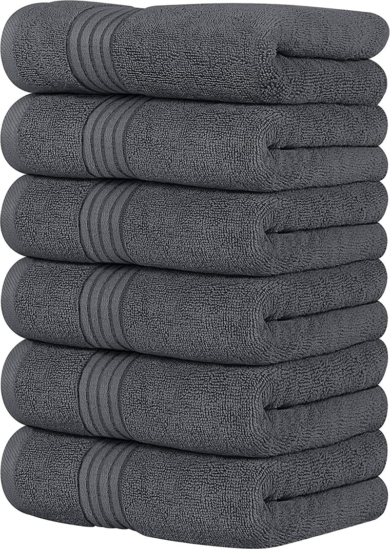 Utopia Towels 6 Piece Luxury Hand Towels Set, (16 X 28 Inches) 100% Ring Spun Cotton, Lightweight and Highly Absorbent 600GSM Towels for Bathroom, Travel, Camp, Hotel, and Spa (Burgundy) Home & Garden > Linens & Bedding > Towels Utopia Towels Grey 6 Pack 