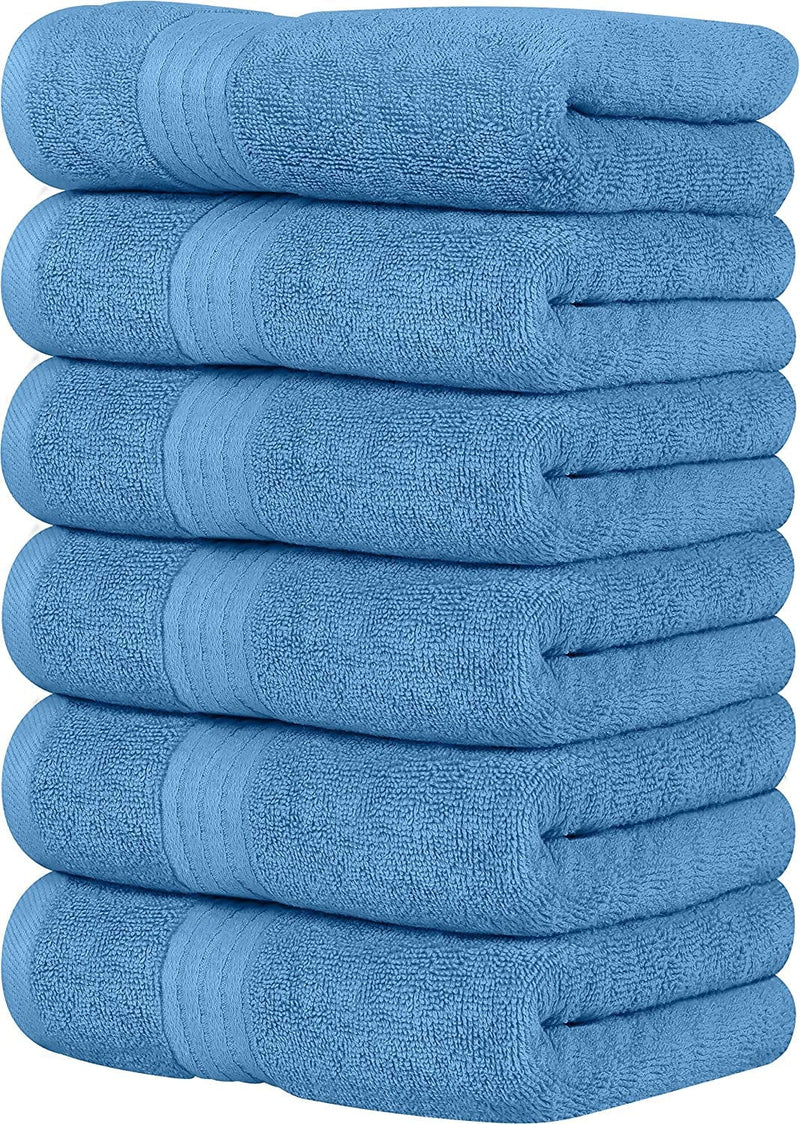 Utopia Towels 6 Piece Luxury Hand Towels Set, (16 X 28 Inches) 100% Ring Spun Cotton, Lightweight and Highly Absorbent 600GSM Towels for Bathroom, Travel, Camp, Hotel, and Spa (Burgundy) Home & Garden > Linens & Bedding > Towels Utopia Towels Electric Blue 6 Pack 