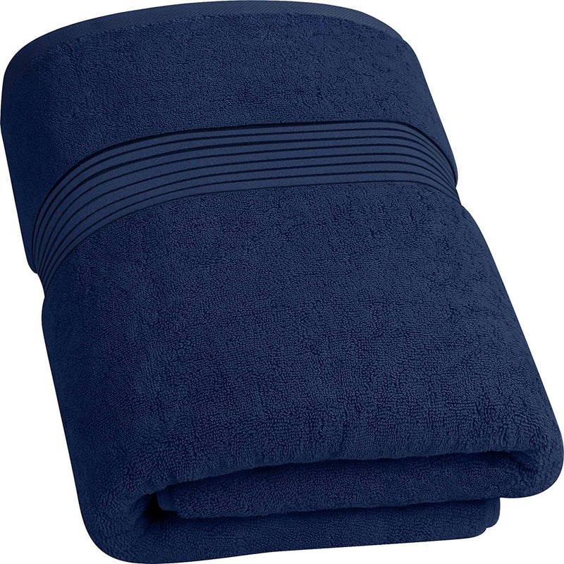 Utopia Towels - Luxurious Jumbo Bath Sheet - 600 GSM 100% Cotton Highly Absorbent and Quick Dry Extra Large Bath Towel - Super Soft Hotel Quality Towel (35 X 70 Inches, Beige) Home & Garden > Linens & Bedding > Towels Utopia Towels Navy 1 