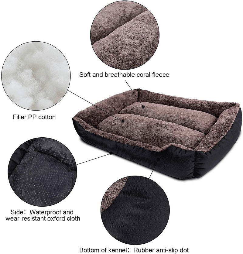 Utotol Dog Beds for Medium Dogs , Washable Pet Sofa Bed Firm Breathable Soft Couch for Small Puppies Cats Sleeping Orthopedic Beds Animals & Pet Supplies > Pet Supplies > Dog Supplies > Dog Beds Utotol   