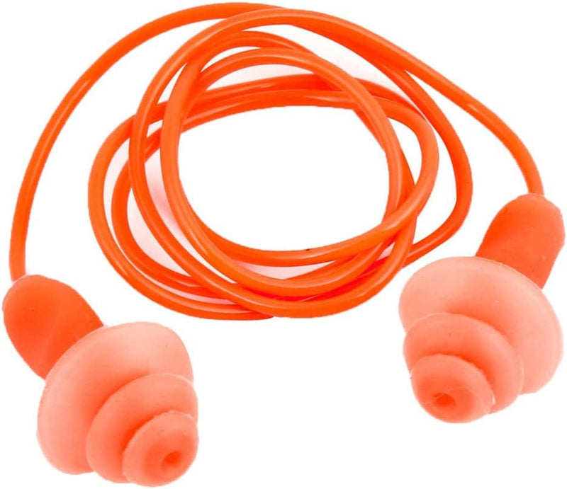 Uxcell Swimming Silicone Noise Reducing Flexible Earplugs W String Orange Red 2.7Cm Long Sporting Goods > Outdoor Recreation > Boating & Water Sports > Swimming uxcell   