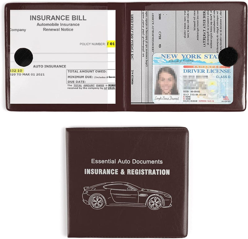 UYYE Auto Car Essential,Car Registration and Insurance Card Documents Holder2-Pack,Car Interior Accessories for Car,Truck,Suv and Other Vehicle,Case Wallet for Car Documents Organizer(Black) Sporting Goods > Outdoor Recreation > Winter Sports & Activities MICUB Brown  