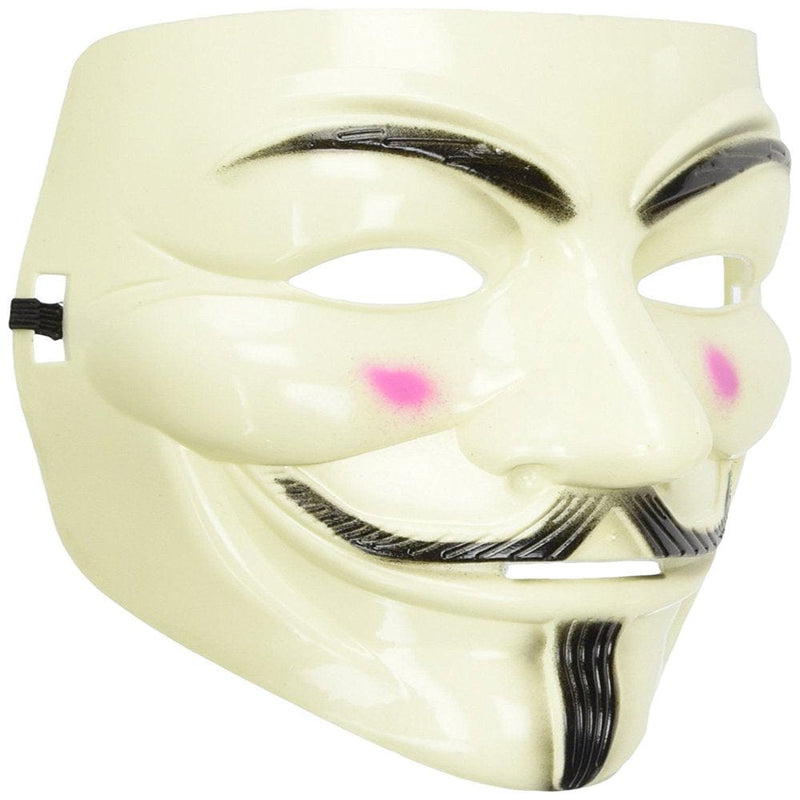 V for Vendetta Anonymous Guy Fawkes Plastic Mask Apparel & Accessories > Costumes & Accessories > Masks Reindear Beige  