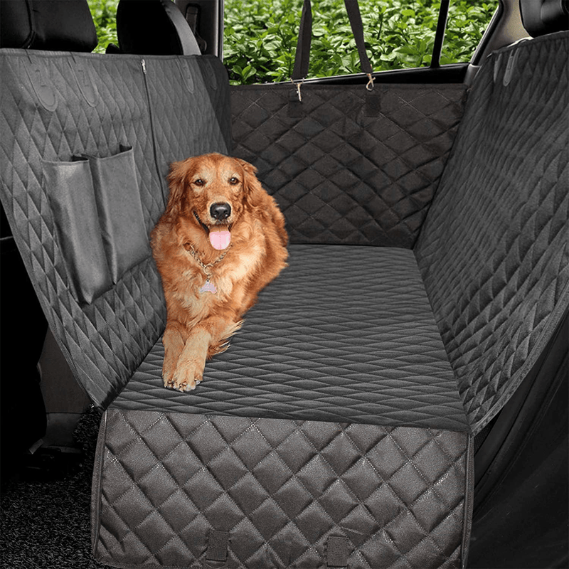 Vailge 100% Waterproof Dog Car Seat Covers, Dog Seat Cover with Side Flaps, Pet Seat Cover for Back Seat - Black, Hammock Convertible Vehicles & Parts > Vehicle Parts & Accessories > Motor Vehicle Parts > Motor Vehicle Seating Vailge X-Large(60"W x 64"L)  
