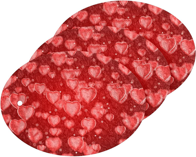 Valentine Day Hearts Kitchen Sponges Red Romantic Love Cleaning Dish Sponges Non-Scratch Natural Scrubber Sponge for Kitchen Bathroom Cars, Pack of 3