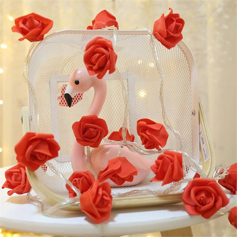 Valentine Decorations String Lights, 20 Led Rose Light Battery Powered for Wedding, Friends Party, Valentine'S Day Indoor&Outdoor Romantic Decoration Home & Garden > Decor > Seasonal & Holiday Decorations WE0173   