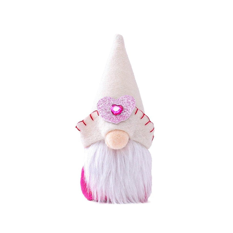 Valentine Gnomes, Valentines Day Decoration for the Home Valentines Day Gnomes, Plush Valentine Gnomes Decor Handmake Scandinavian Folklore Home Household Ornaments Tomte for Gift, 2Pcs Home & Garden > Decor > Seasonal & Holiday Decorations DGHM01072216 White  