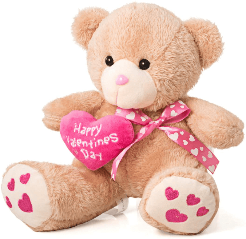 Valentine'S Day Bear 10” Valentines Gift for Girlfriend, Boyfriend, Plush Stuffed Animal (Happy Valentine'S Day) Home & Garden > Decor > Seasonal & Holiday Decorations GSUIVER   